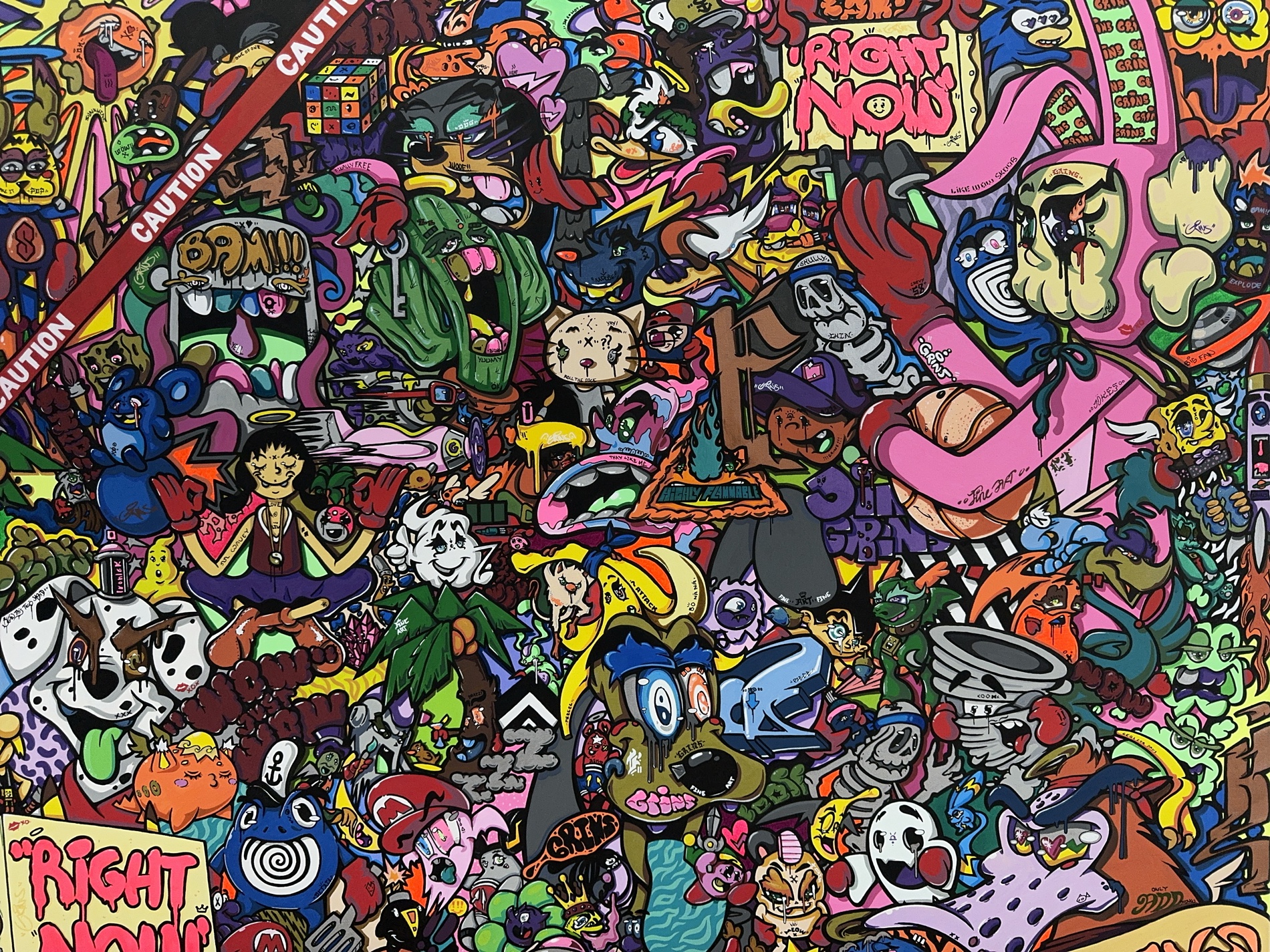 Right Now — original painting by Jimi Grins