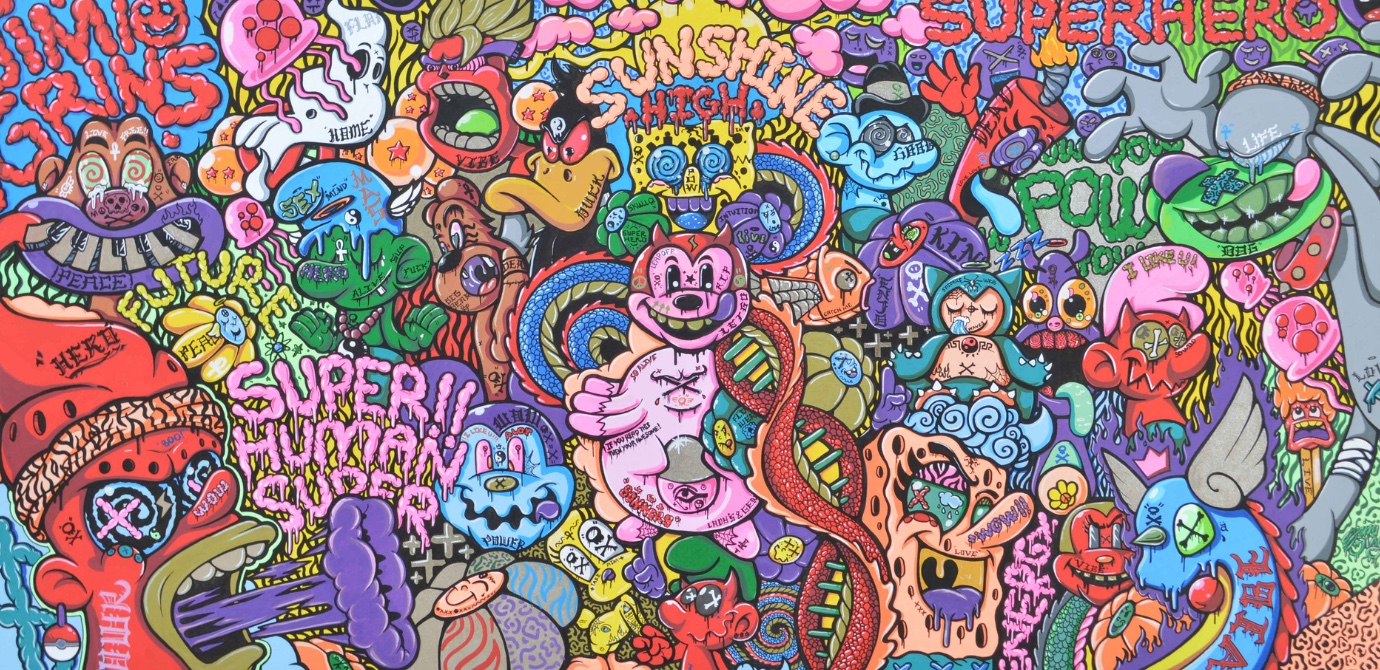 Sunshine High — original painting by Jimi Grins